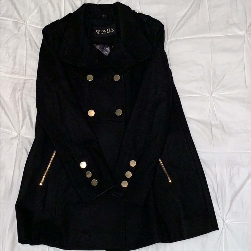 Guess Black Wool Coat